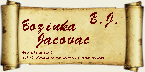 Božinka Jačovac vizit kartica